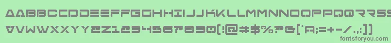 フォントFreeagentboldcond – 緑の背景に灰色の文字