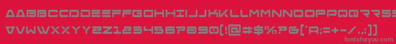 Freeagentboldcond-Schriftart – Graue Schriften auf rotem Hintergrund