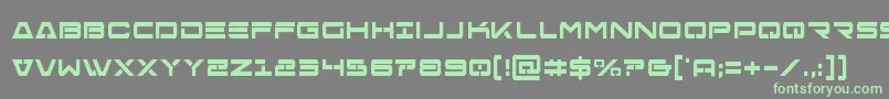 Freeagentboldcond Font – Green Fonts on Gray Background