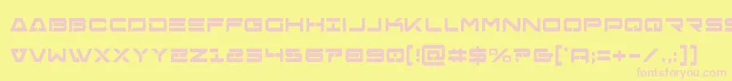 Fonte Freeagentboldcond – fontes rosa em um fundo amarelo