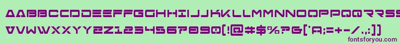 Freeagentboldcond Font – Purple Fonts on Green Background