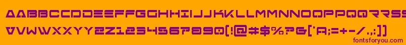 Freeagentboldcond Font – Purple Fonts on Orange Background