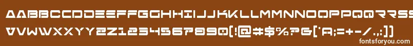 Freeagentboldcond Font – White Fonts on Brown Background