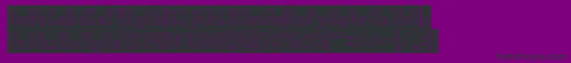 TheQuickHollowInverse Font – Black Fonts on Purple Background