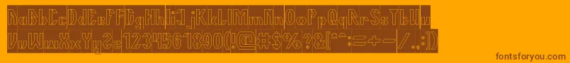 TheQuickHollowInverse Font – Brown Fonts on Orange Background