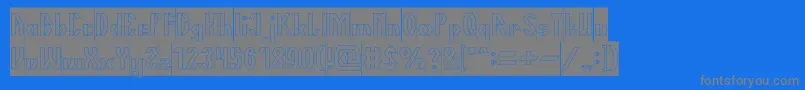 TheQuickHollowInverse Font – Gray Fonts on Blue Background