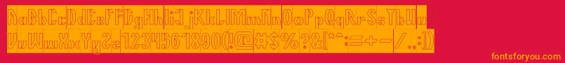 TheQuickHollowInverse Font – Orange Fonts on Red Background