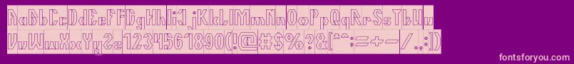 TheQuickHollowInverse Font – Pink Fonts on Purple Background