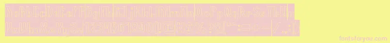 TheQuickHollowInverse Font – Pink Fonts on Yellow Background