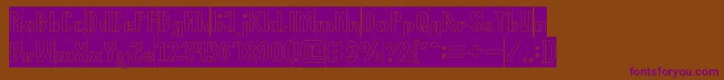 TheQuickHollowInverse Font – Purple Fonts on Brown Background