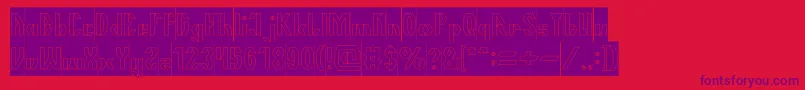 TheQuickHollowInverse Font – Purple Fonts on Red Background