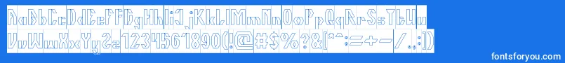 TheQuickHollowInverse Font – White Fonts on Blue Background