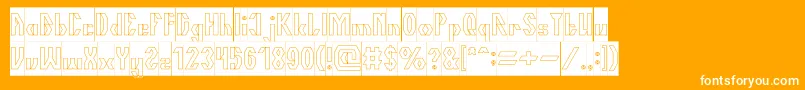 TheQuickHollowInverse Font – White Fonts on Orange Background