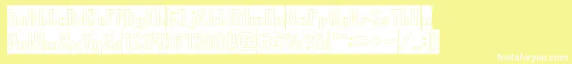 TheQuickHollowInverse Font – White Fonts on Yellow Background