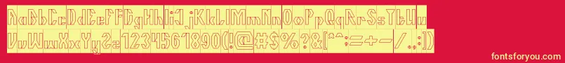 TheQuickHollowInverse Font – Yellow Fonts on Red Background