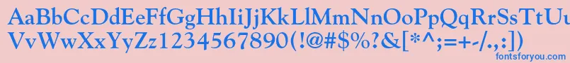 GoudystdBold Font – Blue Fonts on Pink Background