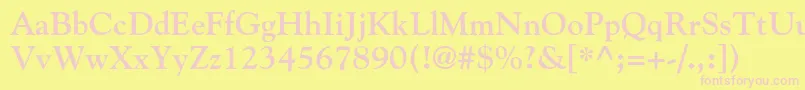 GoudystdBold Font – Pink Fonts on Yellow Background