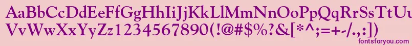 GoudystdBold Font – Purple Fonts on Pink Background