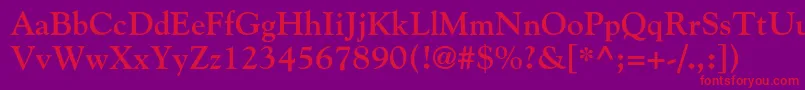 GoudystdBold Font – Red Fonts on Purple Background