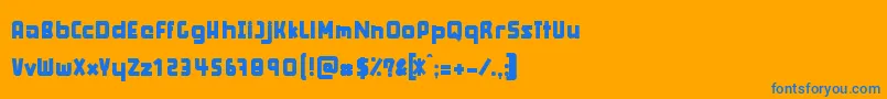 Squanch Font – Blue Fonts on Orange Background