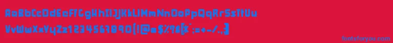 Squanch Font – Blue Fonts on Red Background