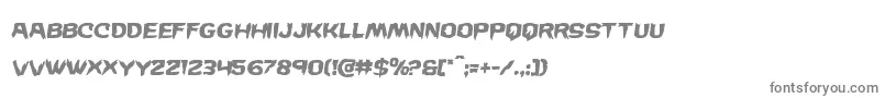 フォントWickermansemital – 白い背景に灰色の文字