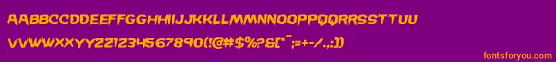 Wickermansemital Font – Orange Fonts on Purple Background