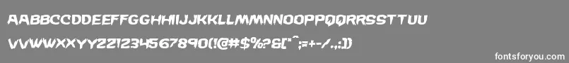 フォントWickermansemital – 灰色の背景に白い文字