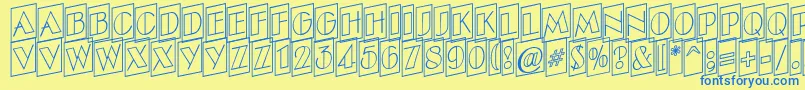 ABenttitulcmupotlnr Font – Blue Fonts on Yellow Background