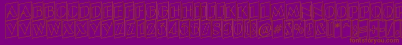 ABenttitulcmupotlnr Font – Brown Fonts on Purple Background