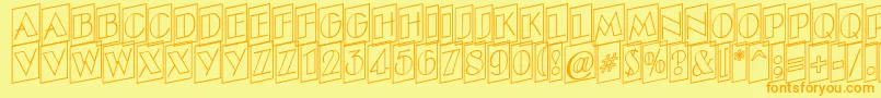 ABenttitulcmupotlnr Font – Orange Fonts on Yellow Background