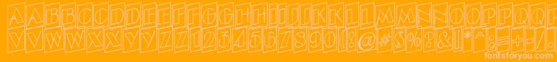 ABenttitulcmupotlnr Font – Pink Fonts on Orange Background
