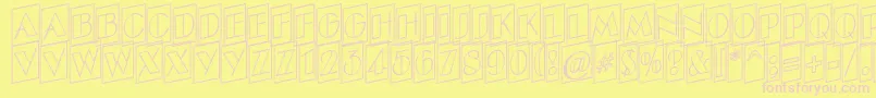 ABenttitulcmupotlnr Font – Pink Fonts on Yellow Background