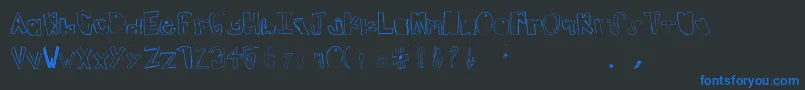 TeenageDream Font – Blue Fonts on Black Background