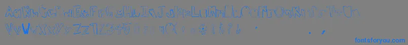 TeenageDream-Schriftart – Blaue Schriften auf grauem Hintergrund