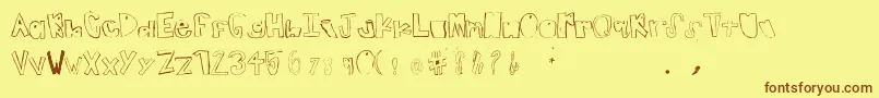 En savoir plus sur la police TeenageDream Police TeenageDream – polices brunes sur fond jaune