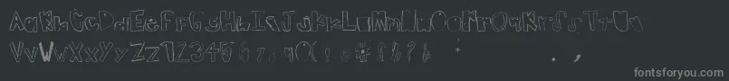 TeenageDream Font – Gray Fonts on Black Background