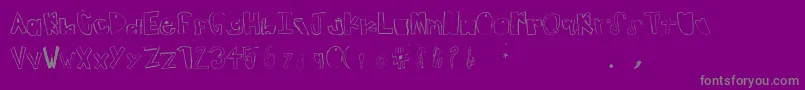 TeenageDream-Schriftart – Graue Schriften auf violettem Hintergrund