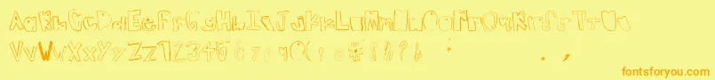 En savoir plus sur la police TeenageDream Police TeenageDream – polices orange sur fond jaune