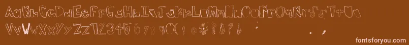 TeenageDream Font – Pink Fonts on Brown Background