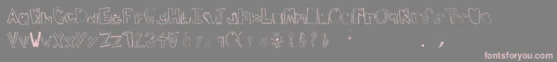 TeenageDream-Schriftart – Rosa Schriften auf grauem Hintergrund