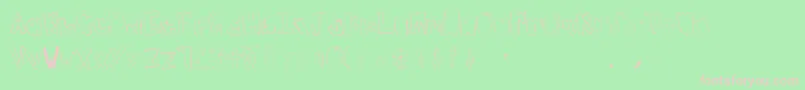 TeenageDream Font – Pink Fonts on Green Background