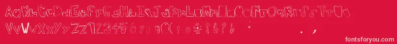 TeenageDream Font – Pink Fonts on Red Background