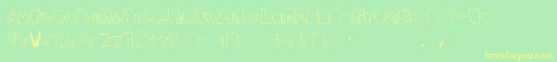 TeenageDream Font – Yellow Fonts on Green Background