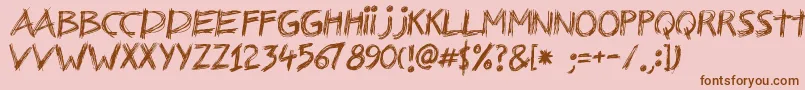 Nerwus Font – Brown Fonts on Pink Background