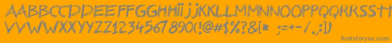 Nerwus Font – Gray Fonts on Orange Background