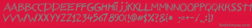 Nerwus Font – Gray Fonts on Red Background