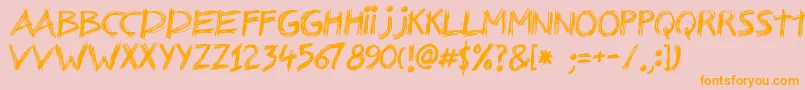 Nerwus Font – Orange Fonts on Pink Background
