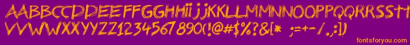 Nerwus Font – Orange Fonts on Purple Background