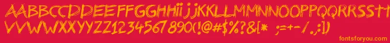 Nerwus Font – Orange Fonts on Red Background